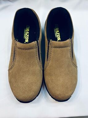 Brazos Steel Toe Slip-On Suede Casual Shoes - Tan